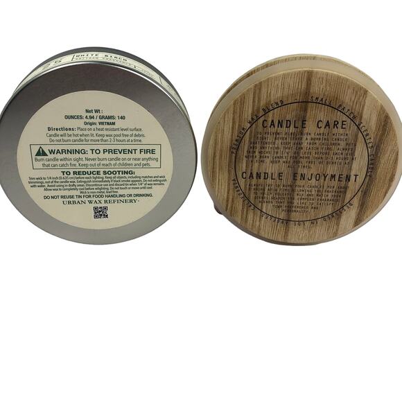 Urban Wax Refinery White Birch 4.94 Ounces Candle Tin - Picture 2 of 7
